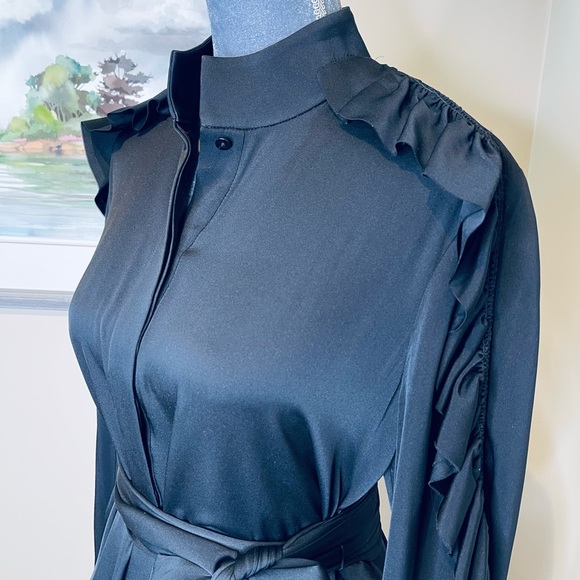 Ellery Black Silk Tunic Blouse. - Picture 5 of 10